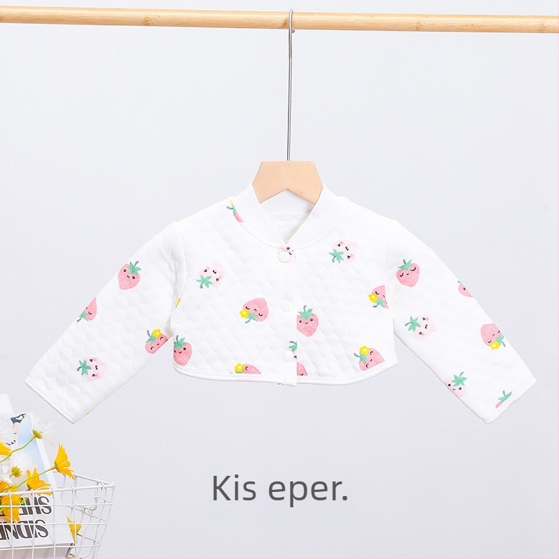 Pamut vállvédő gyerekeknek, meleg, vastagított mellény újszülötteknek, ősz-tél