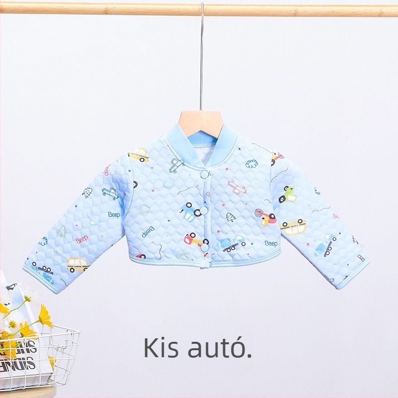 Pamut vállvédő gyerekeknek, meleg, vastagított mellény újszülötteknek, ősz-tél