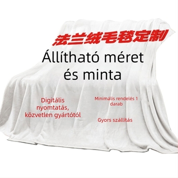 Kétoldalas digitálisan nyomtatott flanel takaró, testre szabható, nordikus stílusú, poliészterrostból