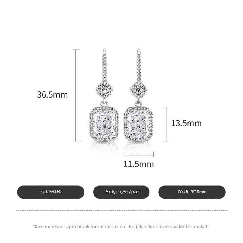 Réz geometriájú fülbevalók BED031, Silver Beauty, modern városi stílus, 2025 ősz