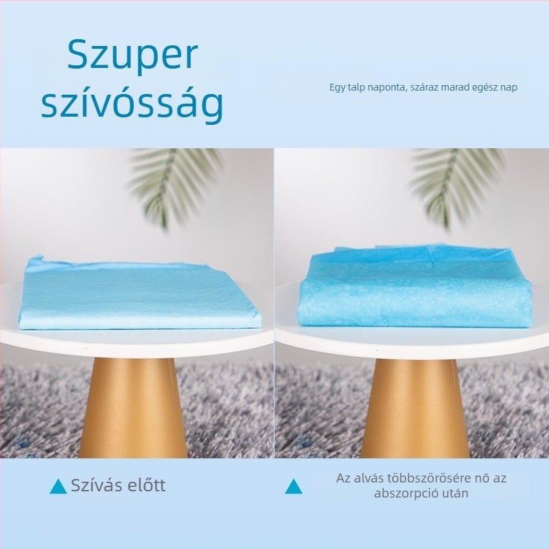 Kutyatraining pad – nagyobb, vastagabb, nemszövött anyagból, nedvszívó, szivárgásmentes, szagkezelés