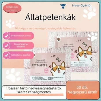 Milaido Menstruációs nadrág nőstény kutyáknak - nem szövött anyag, rajzfilm stílus