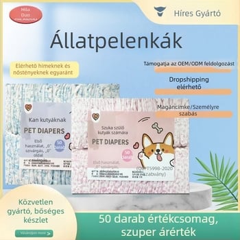 Milaido Menstruációs nadrág nőstény kutyáknak - nem szövött anyag, rajzfilm stílus