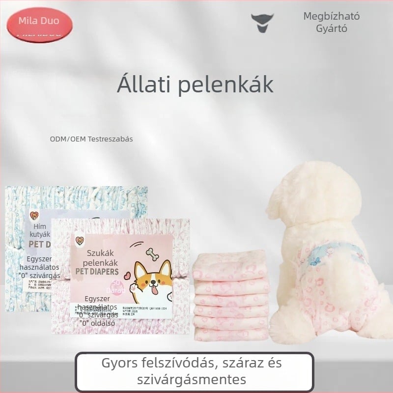 Milado Kutyapelenkák hím- és nőstény kutyáknak — nem szövött anyagú higiéniai nadrágok, 50 db