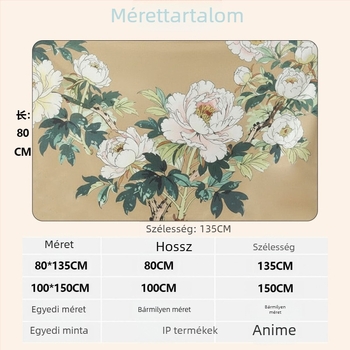Kristályos bársony flanell takaró - kétoldalas vállkendő, virágos mintával, négy évszakos, súly 500–800 g, egyedi gyártás elérhető