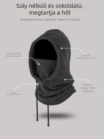 Extreme lovagló balaclava, poliészter, uniszex, téli teljes arcmaszk, testre szabható
