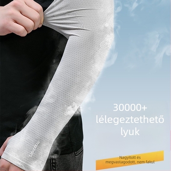 Nylon UV kartvédő ujjvédők, lazán illeszkedő szabás, jégselyem anyag, 81-95% nylon tartalom, 2023 tavasz