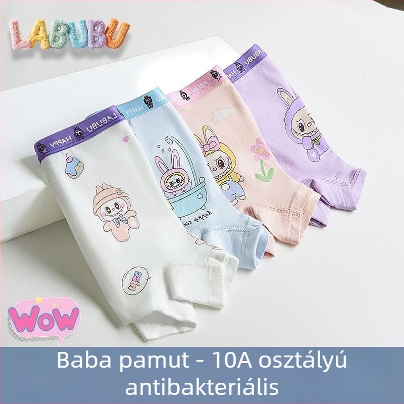 4 darabos gyermek fehérnemű készlet, 95% pamut, Biztonsági osztály A, lányoknak, Termékkód 3008