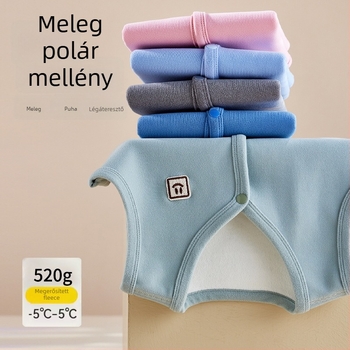 Gyerekeknek készült polár mellény — vast, kapucni nélküli, alapréteg őszi-téli szezonra, 3–8 éveseknek