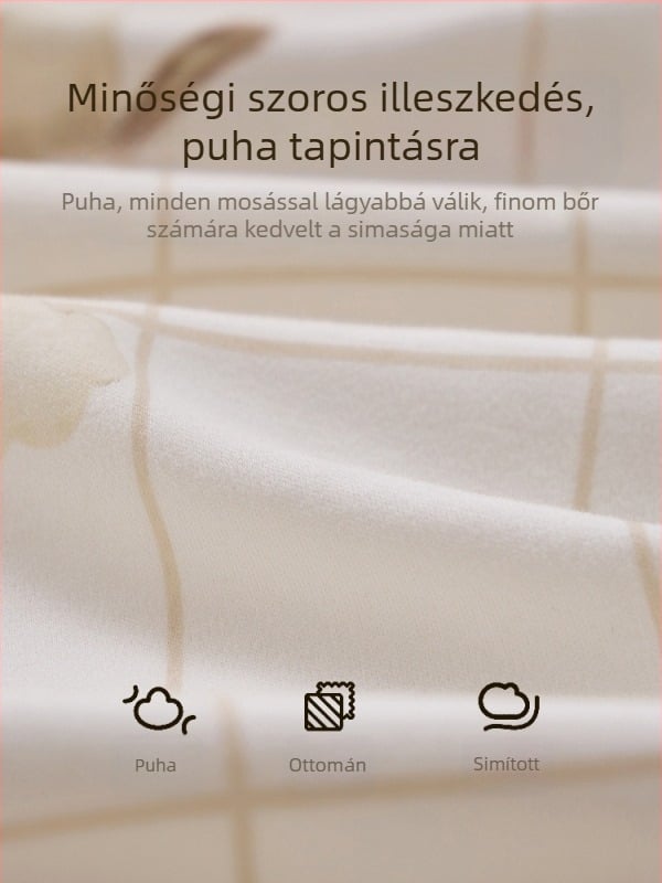 Újszülött téli pamut pizsamakészlet hosszú ujjú felsővel és hosszú nadrággal, 100% pamut, 0–12 hónaposoknak, kerek nyak, puha felület, állat/mesefigura mintázat, meleg és nedvességelvezető