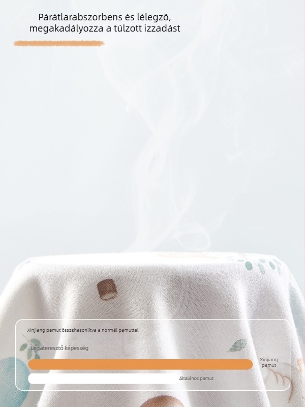 Újszülött pamut felső félhátú dizájnnal, 100% pamut, kerek nyakú, tavasz–ősz, 0–12 hónap