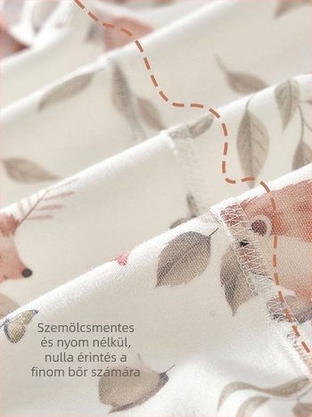 Újszülött pamut alvó felső, kerek nyakú, kapucni nélküli, egész éves viselet, puha anyag