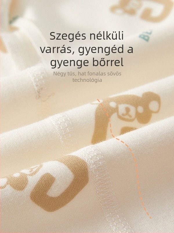 Újszülött felső, 100% pamut, kerek nyakú, unisex, tavasz–ősz