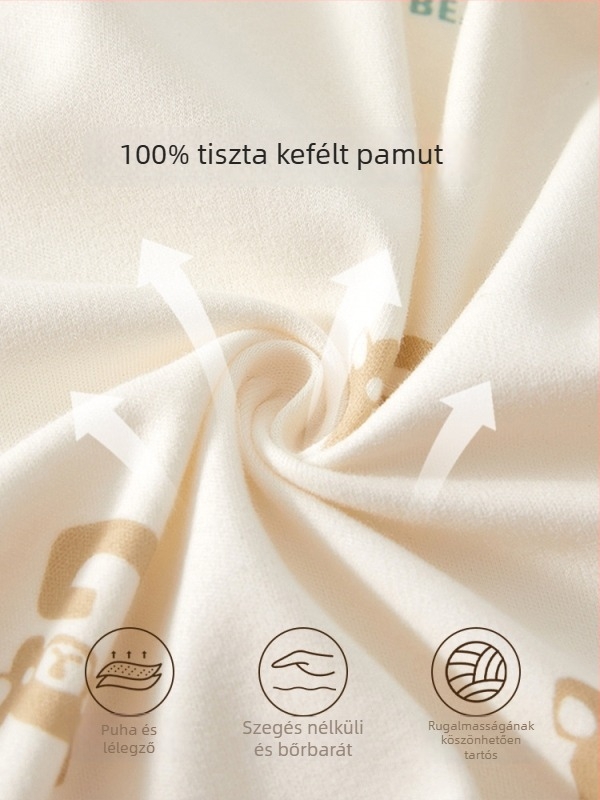 Újszülött felső, 100% pamut, kerek nyakú, unisex, tavasz–ősz