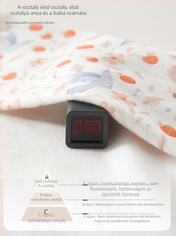 Újszülött pamut felső, 100% pamut, kerek nyakú, kapucni nélkül, Biztonsági osztály A, 0–12 hónapig, lágy felület