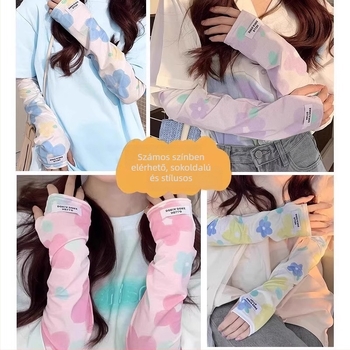 Női UV-védett jégselyem karvédők kerékpározáshoz és vezetéshez, hosszú, lélegző, nyári vékony