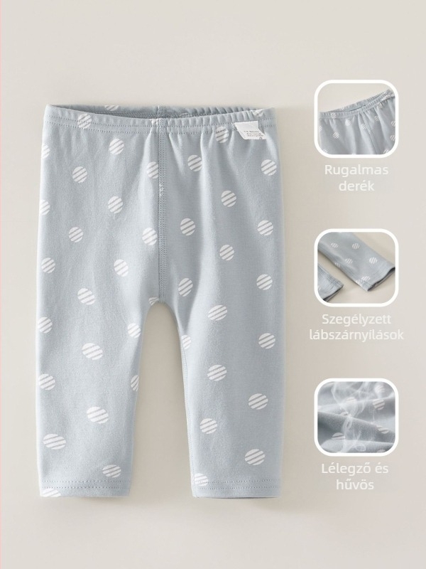 Gyerekeknek pamut leggings, koreai stílus, 100% pamut, középmagas derék gumival, karikatúra mintával, őszi viselet 1-3 éveseknek
