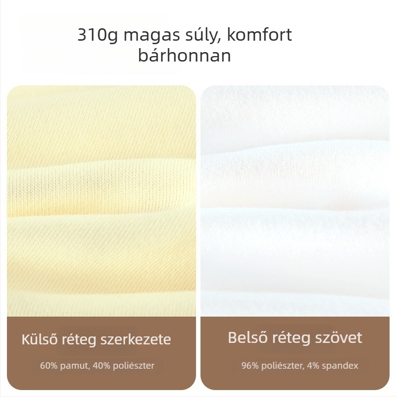 Gyerekeknek készült fleece-bélelt, vastag pulóver, uniszex, hosszú ujjú