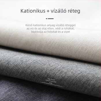 Ujjatlan kötény, kationos anyag, konyhai használatra, vízálló és olajálló