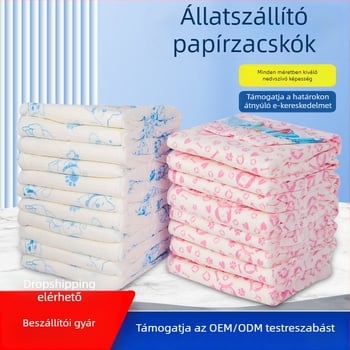 Kutyapelenka – szivárgásmentes, univerzális illeszkedés, rajzfilm-stílus, egyszer használatos, anyag: nem szövött textília + PE film