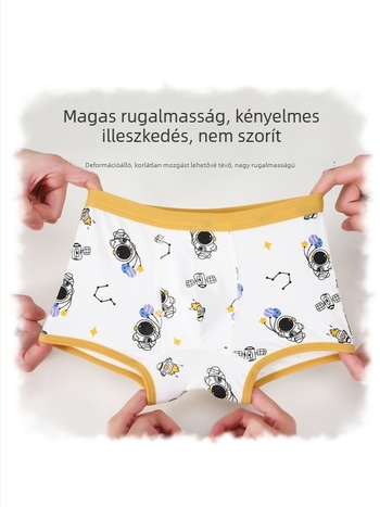 Fiúknak boxer rövidnadrág asztronauta grafikával, 4 darabos csomag, 95% pamut, 8 éves kor felett