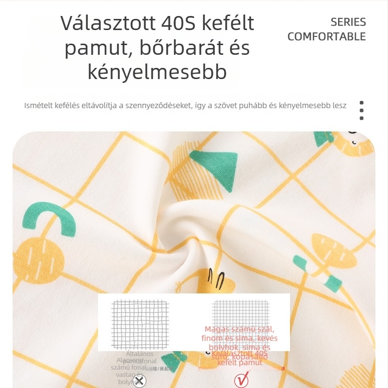 Uniszex bébi alvókészlet, 2 darab, 100% pamut, hosszú ujjú felső és hosszú nadrág, állatmintás