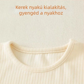 Lányoknak szóló otthoni viselet, kétrészes szett, őszi 2024, meleg termikus anyag, 95% poliészter, puha felület, 3–8 éveseknek