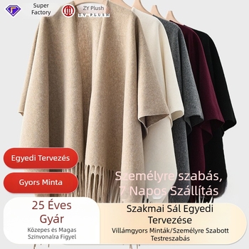 Uniszex köpeny, poliészter, téli–ősz szezon, szélesség 110 cm, elegáns szabás hasítékkal, különböző minták