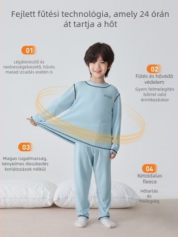 Fiúknak valo termo alsó készlet - Haima Home, viszkóz 93% anyag, kerek nyakú, téli–ősz szezonra