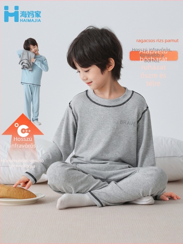 Fiúknak valo termo alsó készlet - Haima Home, viszkóz 93% anyag, kerek nyakú, téli–ősz szezonra
