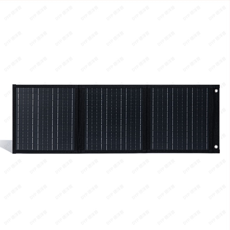 Önszerelhető Napelemes töltőpanel Type-C, USB és DC portokkal – 5V kimenet; alkalmas kempingezésre, szabadtéri tevékenységekre, túrázásra, utazásra, horgászatra; Márka: Deyangpu