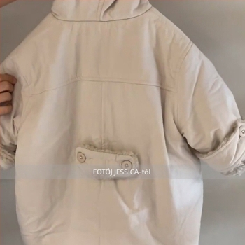 Koreai stílusú gyerek kapucnis vastag pamutkabát télre, 3–8 éveseknek