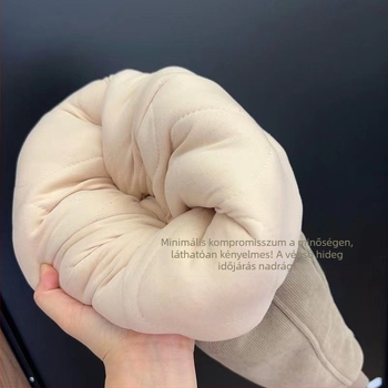 Gyerekek téli pamutnadrág, koreai stílus, fleece bélés, 95% pamut, középmagas derekú elasztikus övvel, 3–8 évesek