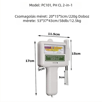 Bluetoothos vízminőség-elemző, hat egyben medencéhez: pH / ORP / EC / TDS / Hőmérséklet
