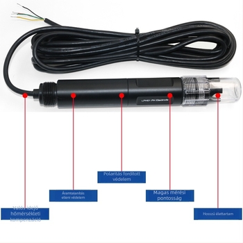 LD758 Online vízminőség-analizátor pH-mérésével — tartomány 0.0–14.0 pH, pontosság ±0.3 pH, DC 9–30V tápegység