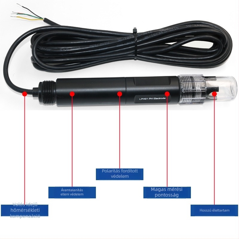 LD758 Online vízminőség-analizátor pH-mérésével — tartomány 0.0–14.0 pH, pontosság ±0.3 pH, DC 9–30V tápegység