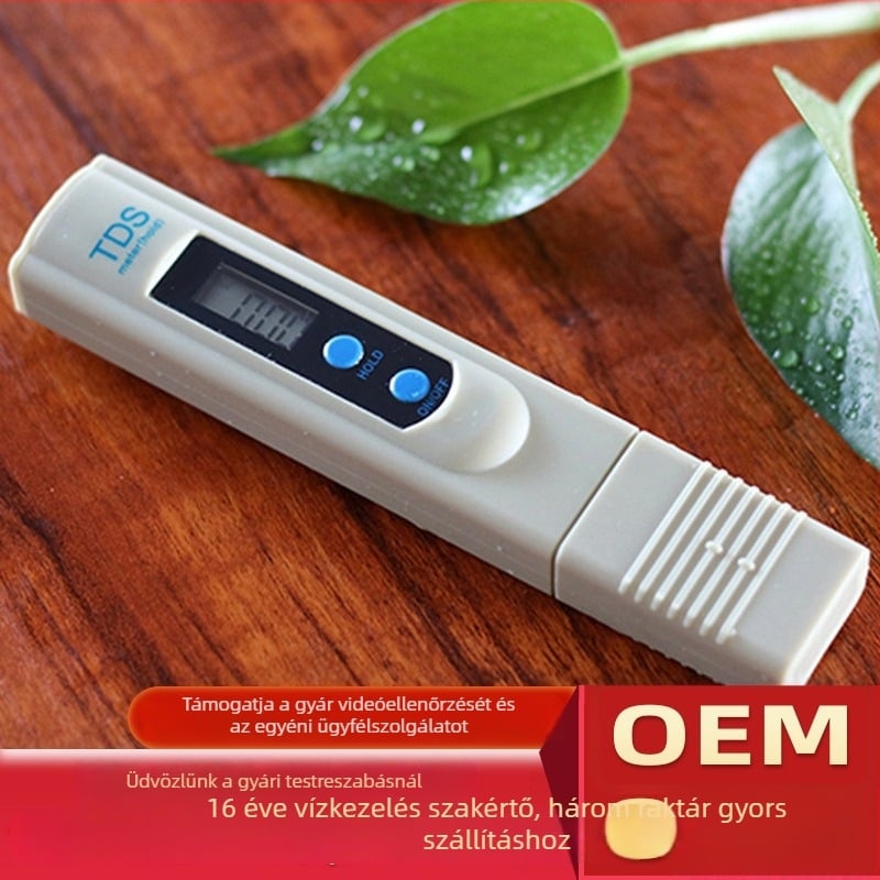 Kétgombos klasszikus vízminőségi teszt toll, TDS-2, 0–9990 ppm, 1 ppm pontosság, 3V tápegység, hordozható TDS-analizátor