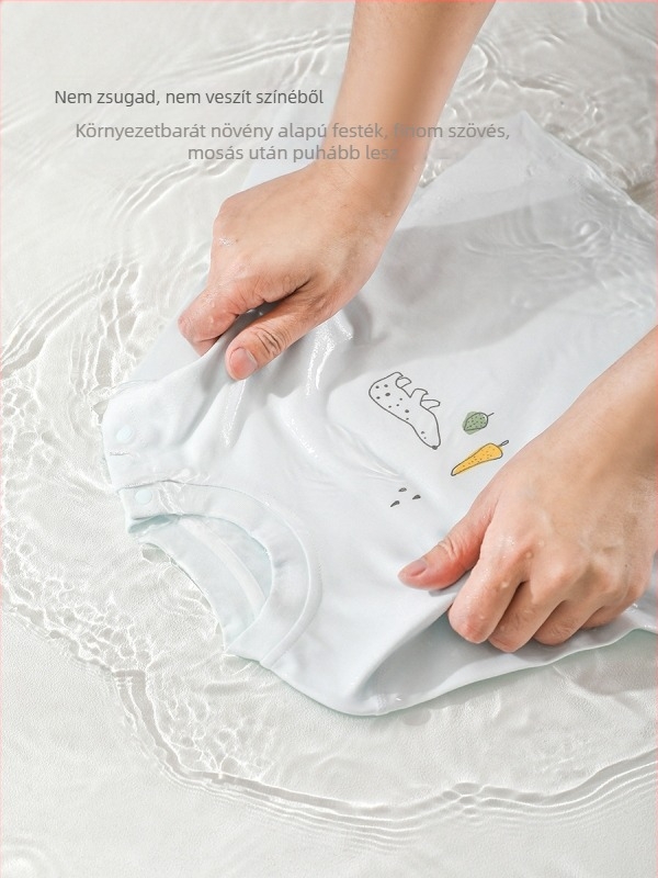 Csecsemő pamut aláöltözet-készlet: felső és alsó, 100% pamut, antibakteriális, uniszex, újszülötteknek