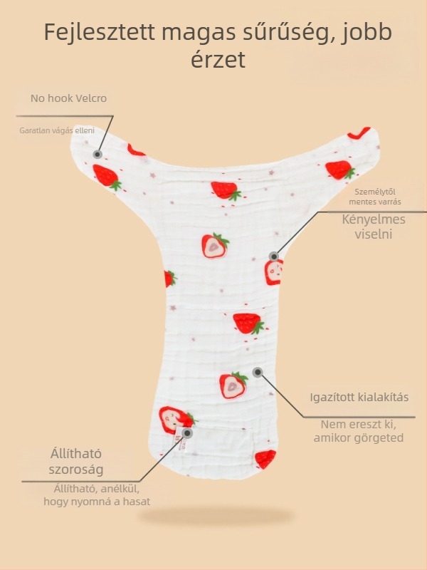 Mu Mu Bear pamut-gaz nadrág pelenka Cartoon nyomtatással, mosható, 9–18 kg