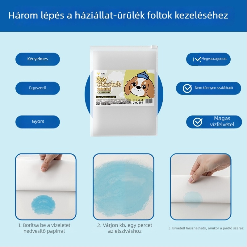 Seven Oh nem szőtt vizelet alátétek kutyáknak és macskáknak, nedvszívó, 50 db