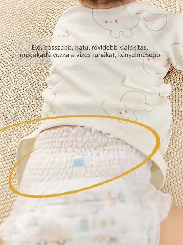 Két darabos újszülött ruhaszett, 100% pamut, hosszú ujjú felső kerek nyakkal, szerzetesi stílusú dizájn, uniszex, tavasz–ősz.
