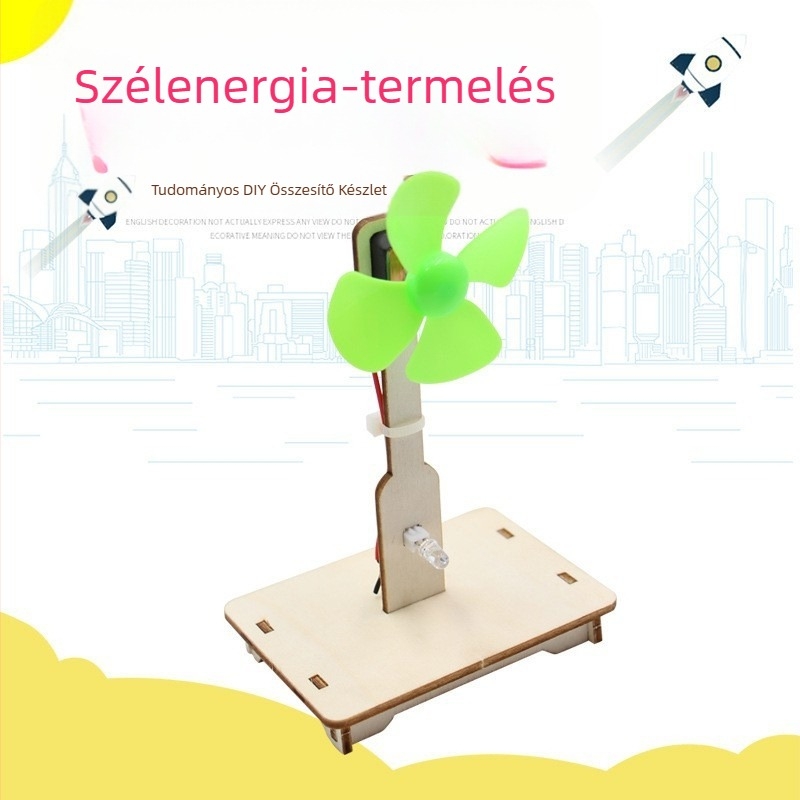 DIY készlet szélenergia – Szél Turbina Generátor a tanulmányi oktatás számára, általános iskolásoknak (Fizika osztály, 14 év alattiak)