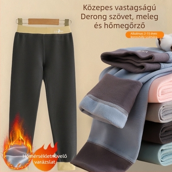 Gyerekeknek készült őszi-téli fleece nadrág, uniszex középtalpas derékrész, 85% poliészter, német fleece, MDY-03, 3–8 évesek, A osztályú biztonság