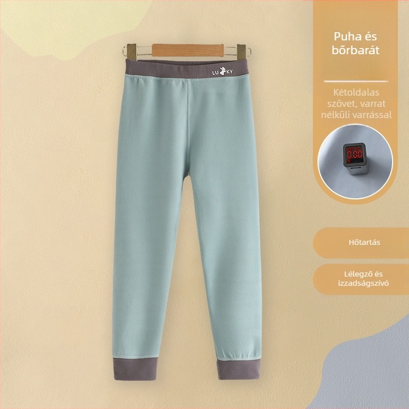 Gyerekeknek készült őszi-téli fleece nadrág, uniszex középtalpas derékrész, 85% poliészter, német fleece, MDY-03, 3–8 évesek, A osztályú biztonság