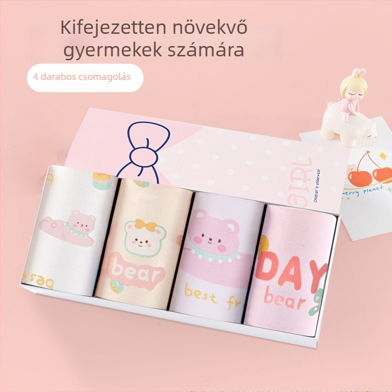 Sakurajisen lány boxeralsó – puha pamut, Class A, 95% pamut + 5% elastán, kényelmes, nyomásmentes szabás, 8+ éveseknek (140 cm+), Nyár 2024