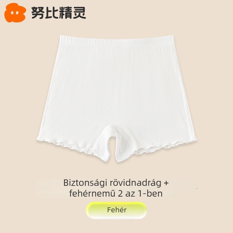 Gyerekeknek szóló pamut alsónemű biztonsági 2–in–1 rövidnadrággal, 92% pamut, 3–8 éveseknek, Nubi Elf