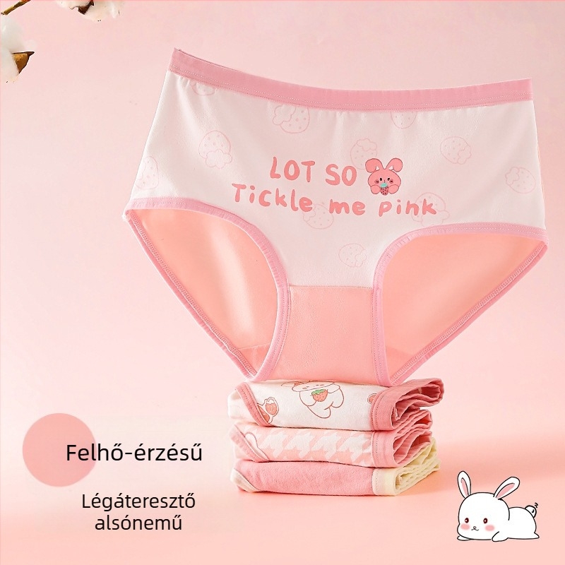 Lányoknak szóló pamut alsónemű, Class A, 95% pamut és 5% spandex, 3–8 éveseknek, Lu Tong Dream márka