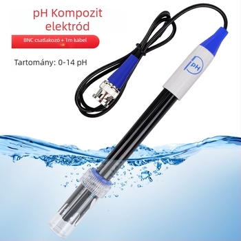 PR201 pH-szenzor, pH-kompozit elektróda vízminőségi gyorsanalizátorhoz, 0–14 pH tartomány, 0,02 pH pontosság, Earthworm