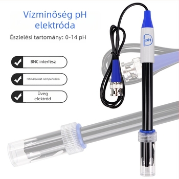 PR201 pH-szenzor, pH-kompozit elektróda vízminőségi gyorsanalizátorhoz, 0–14 pH tartomány, 0,02 pH pontosság, Earthworm