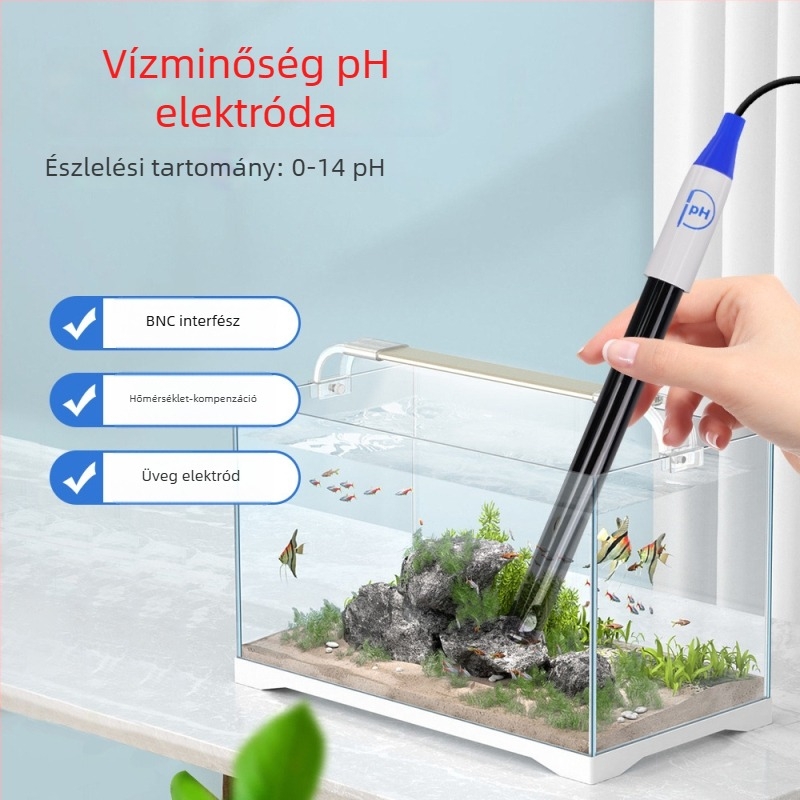 PR201 pH-szenzor, pH-kompozit elektróda vízminőségi gyorsanalizátorhoz, 0–14 pH tartomány, 0,02 pH pontosság, Earthworm